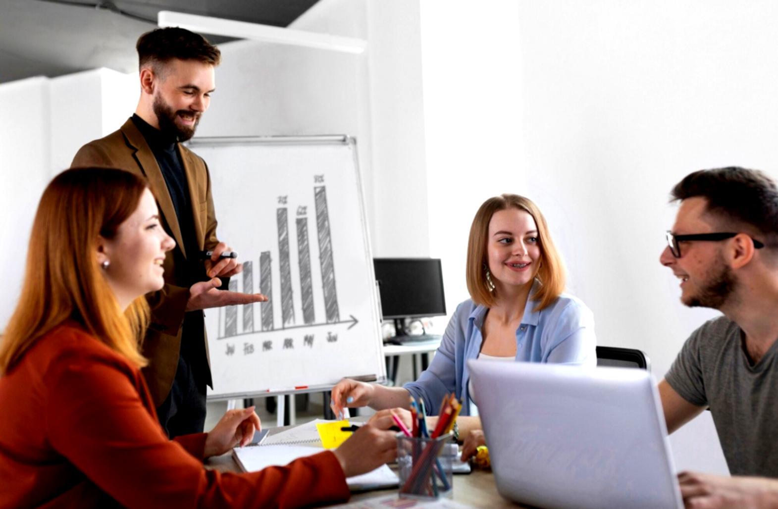 Business consultation and financial review meeting